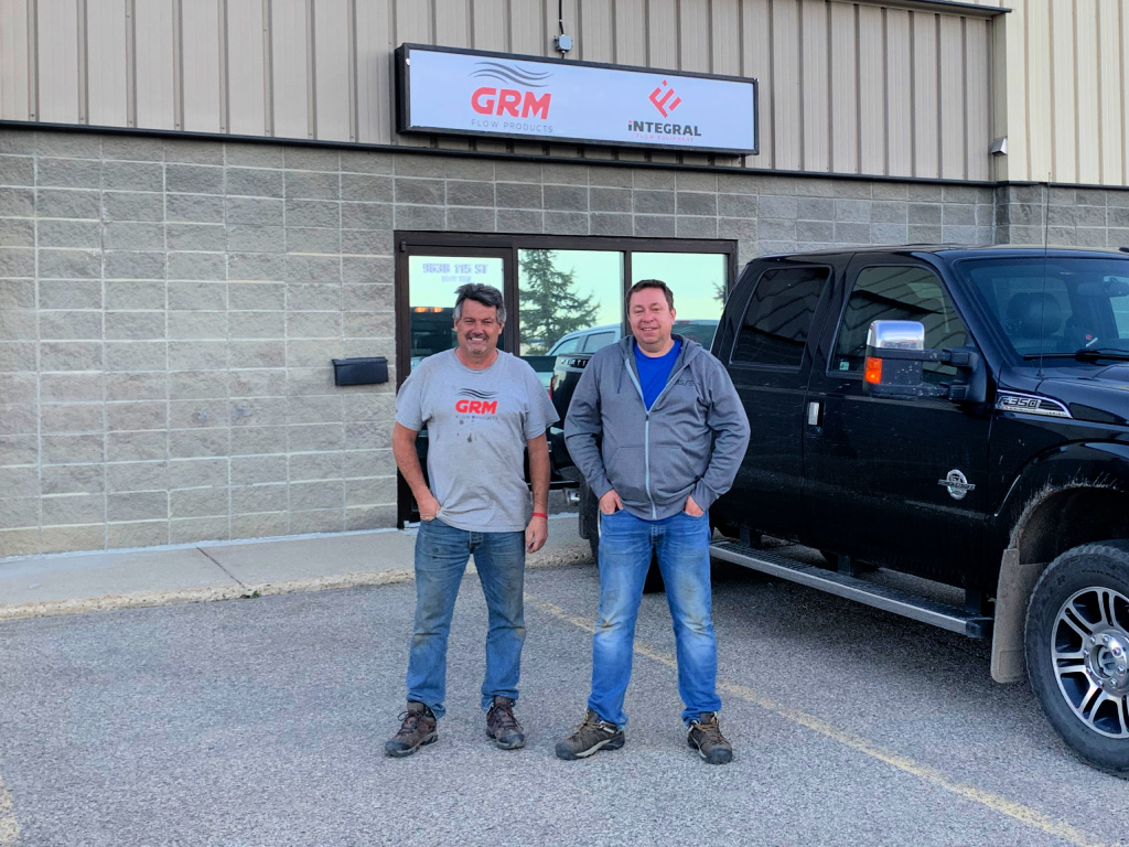 Stu & Greg in front of GRM Grande Prairie